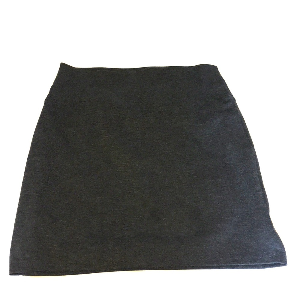 Grey Knit Pencil Skirt